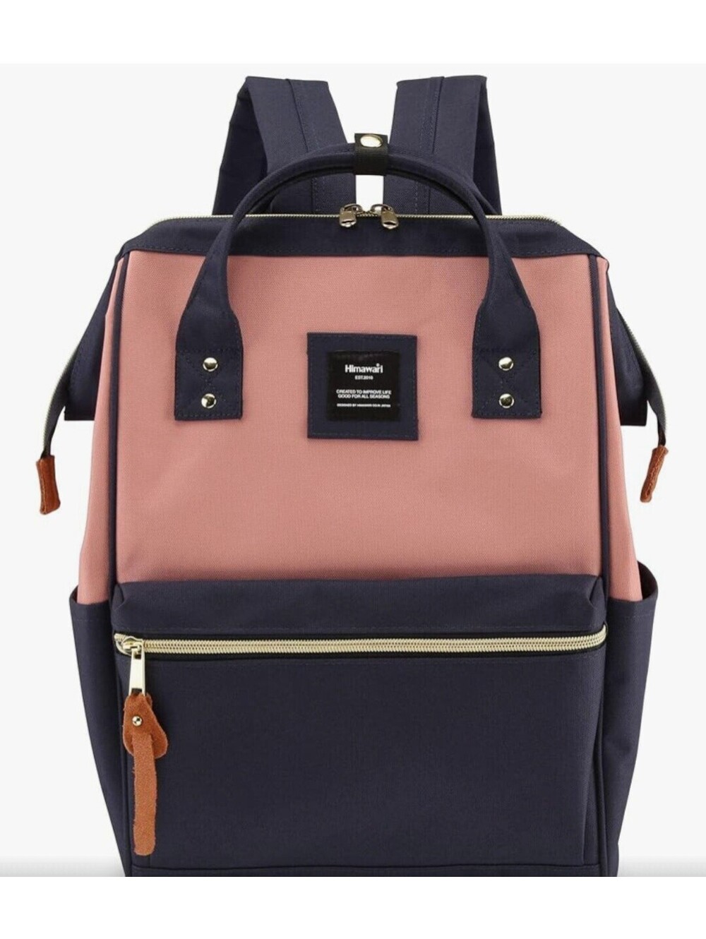 Himawari Laptop Backpack Unisex Wide Opening, USB Port 15.6" Laptop Space